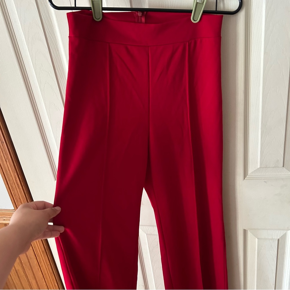 Fashion Nova Red Straight Leg Pants - Picture 2 of 6